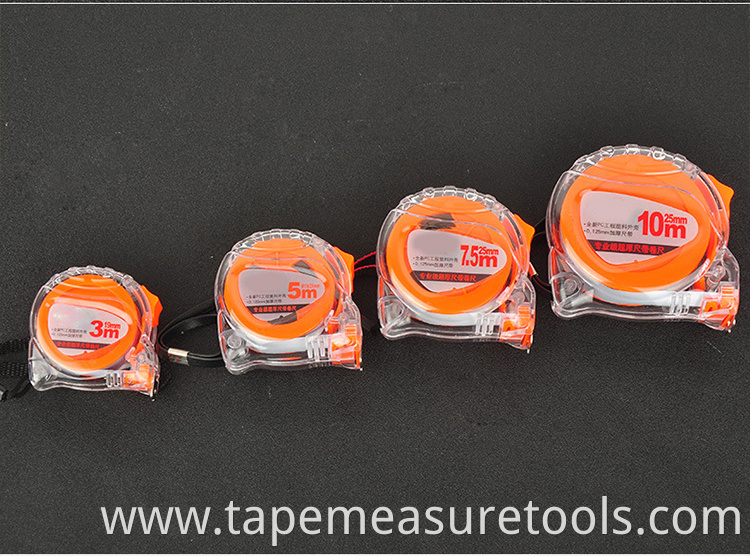 high quality fall resistant industrial transparent tape measure stainless steel measuring tape